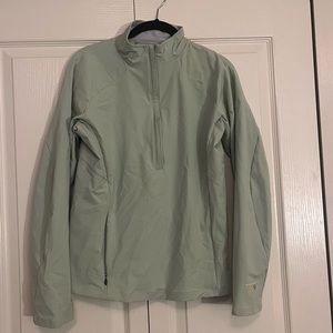 Mountain Hardwear light green shell jacket quarter zip